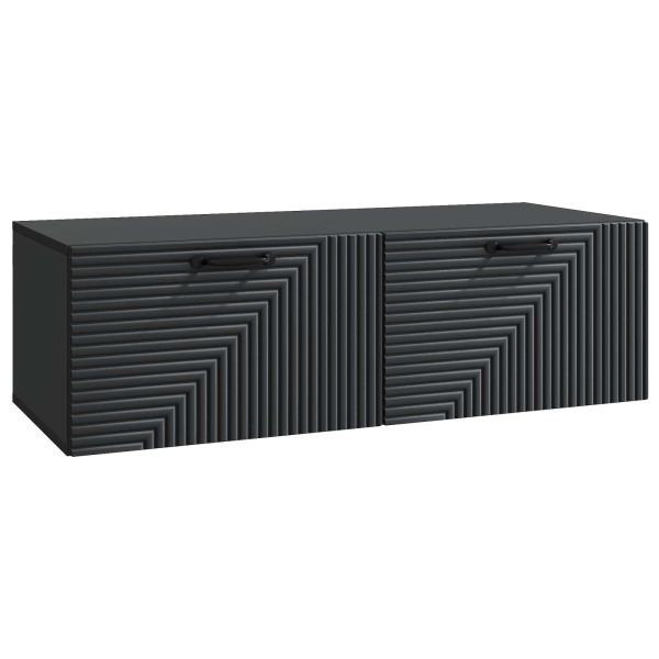 Стенно монтиран ТВ шкаф Черно 98 x 41 x 30 см