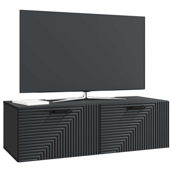 Стенно монтиран ТВ шкаф Черно 98 x 41 x 30 см