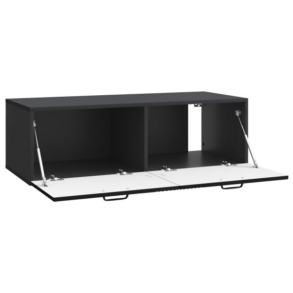 Стенно монтиран ТВ шкаф Черно 98 x 41 x 30 см