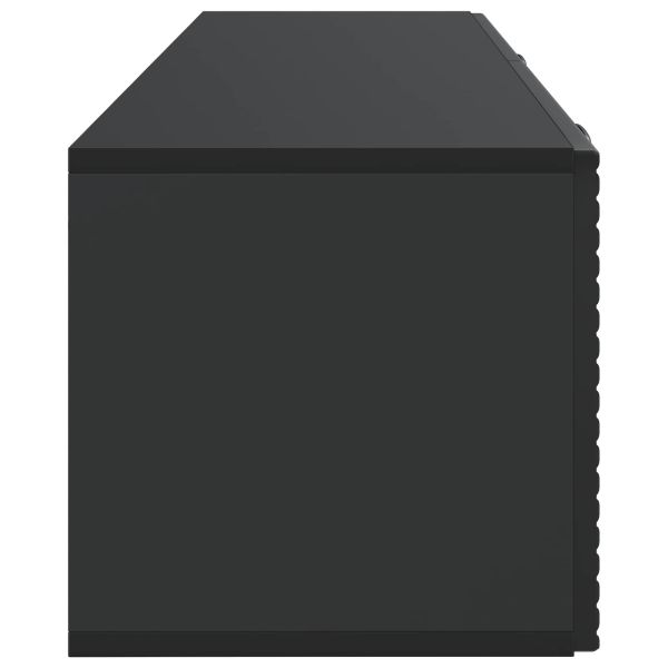 Стенно монтиран ТВ шкаф Черно 98 x 31 x 30 см