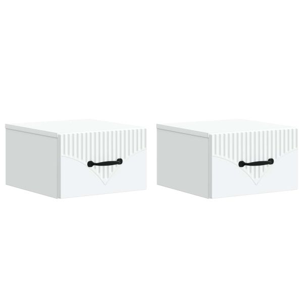 Спален шкаф с монтаж на стена 2 pcs Бяло 34,5 x 33 x 20 см