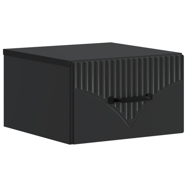Спален шкаф с монтаж на стена Черно 34,5 x 33 x 20 см
