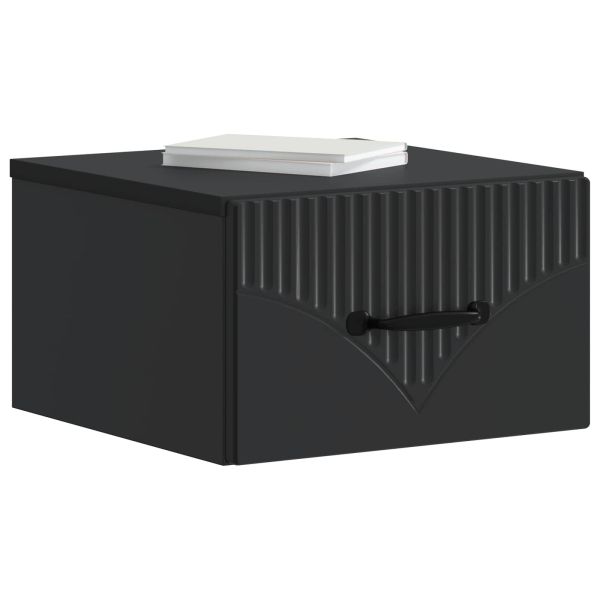 Спален шкаф с монтаж на стена 2 pcs Черно 34,5 x 33 x 20 см