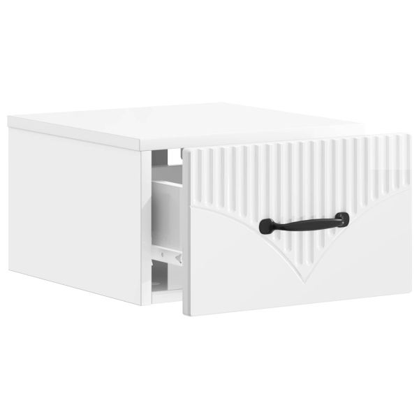 Спален шкаф с монтаж на стена 2 pcs Бял гланц 34,5 x 33 x 20 см