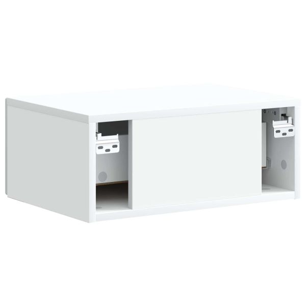 Спален шкаф с монтаж на стена 2 pcs Бяло 49 x 34,5 x 20 см