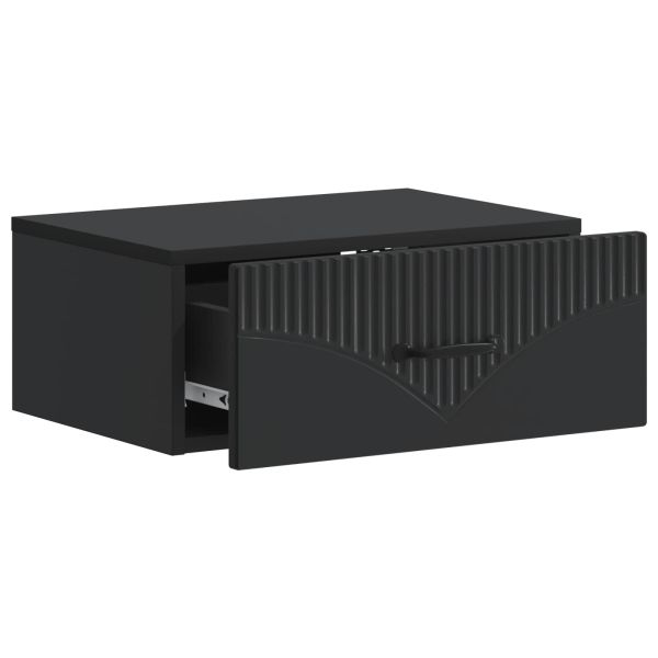 Спален шкаф с монтаж на стена 2 pcs Черно 49 x 34,5 x 20 см