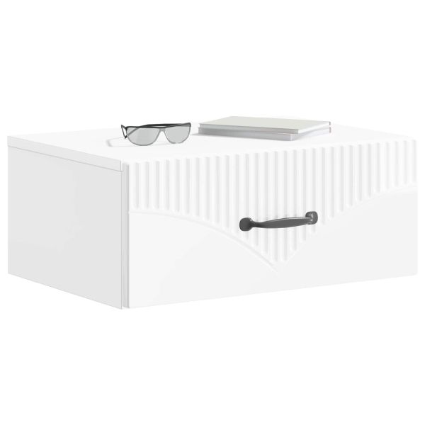Спален шкаф с монтаж на стена Бял гланц 49 x 34,5 x 20 см