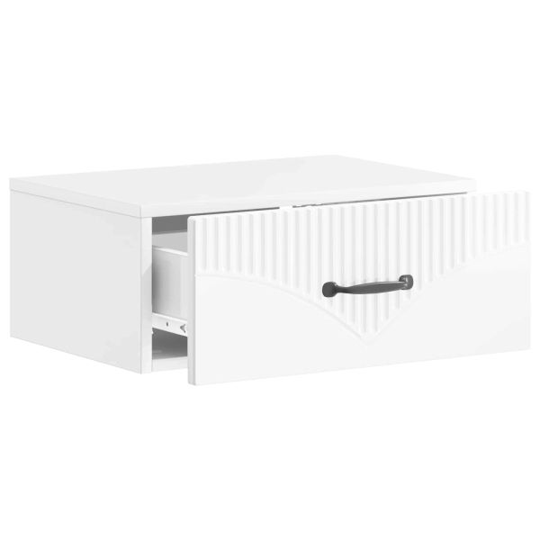 Спален шкаф с монтаж на стена Бял гланц 49 x 34,5 x 20 см