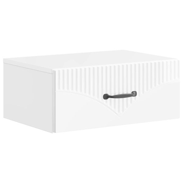Спален шкаф с монтаж на стена 2 pcs Бял гланц 49 x 34,5 x 20 см