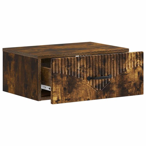 Спален шкаф с монтаж на стена Опушен дъб 49 x 34,5 x 20 см