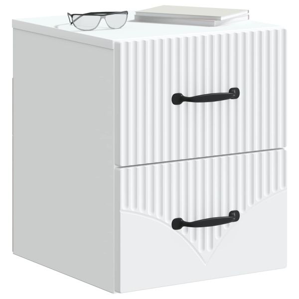 Спален шкаф с монтаж на стена 2 pcs Бяло 34,5 x 33 x 40 см