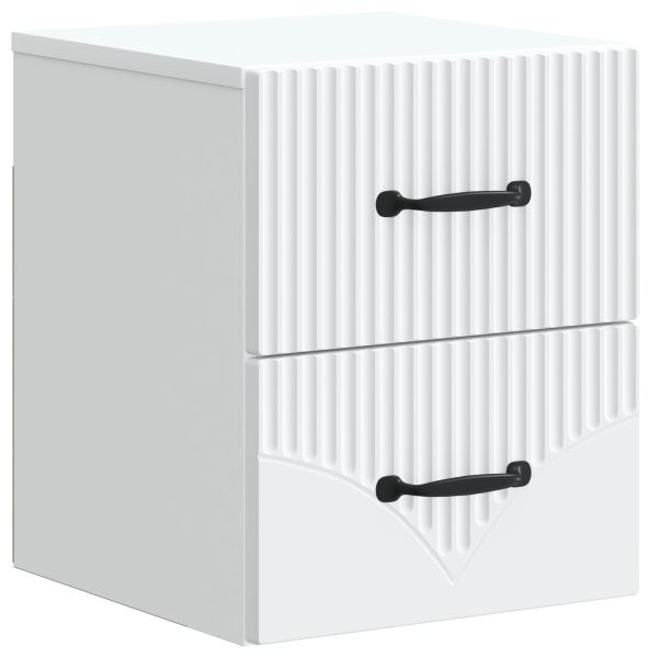 Спален шкаф с монтаж на стена 2 pcs Бяло 34,5 x 33 x 40 см