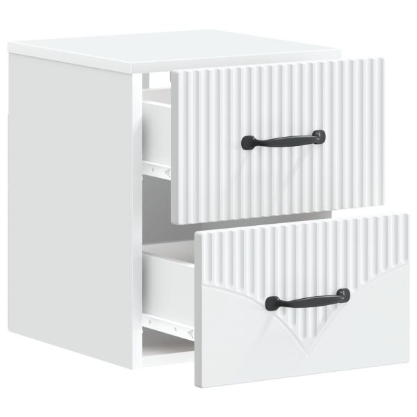 Спален шкаф с монтаж на стена 2 pcs Бяло 34,5 x 33 x 40 см