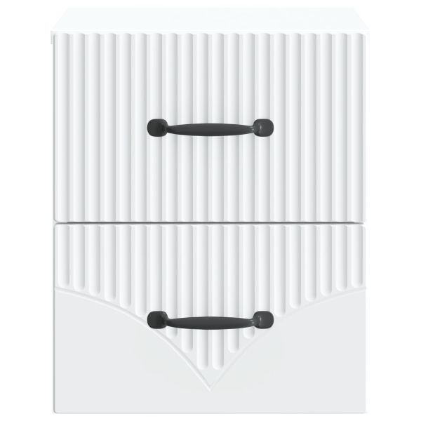 Спален шкаф с монтаж на стена 2 pcs Бяло 34,5 x 33 x 40 см
