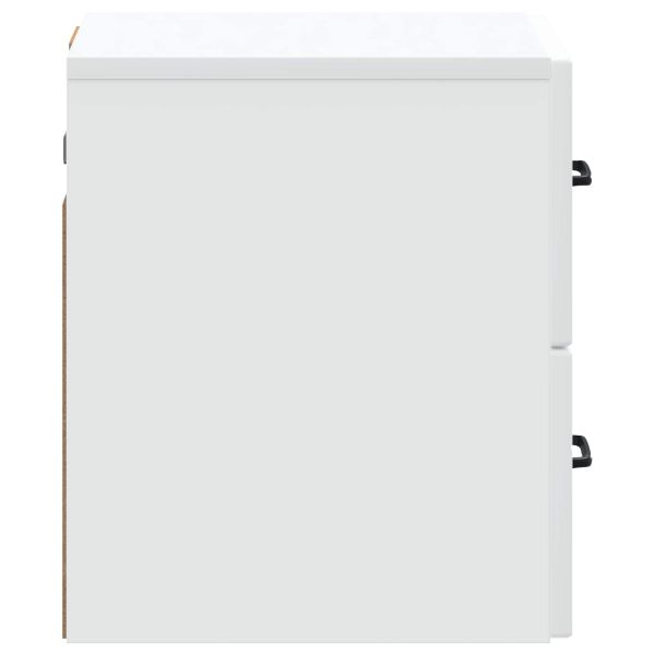 Спален шкаф с монтаж на стена 2 pcs Бяло 34,5 x 33 x 40 см
