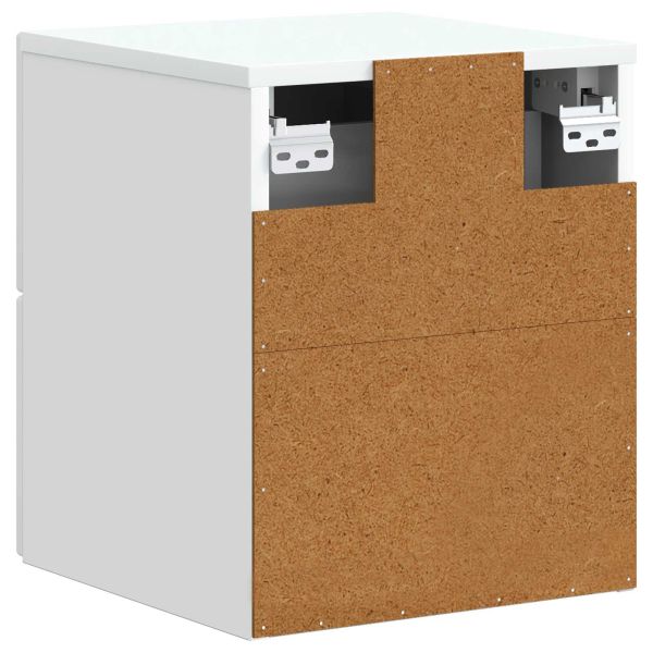 Спален шкаф с монтаж на стена 2 pcs Бяло 34,5 x 33 x 40 см
