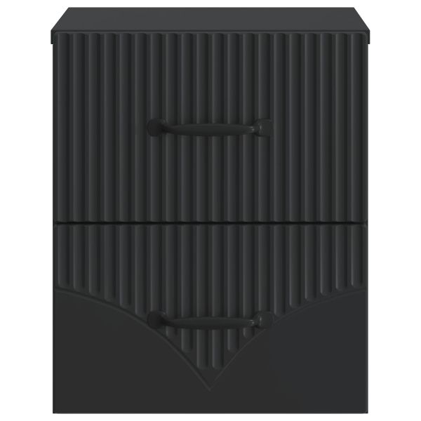 Спален шкаф с монтаж на стена 2 pcs Черно 34,5 x 33 x 40 см