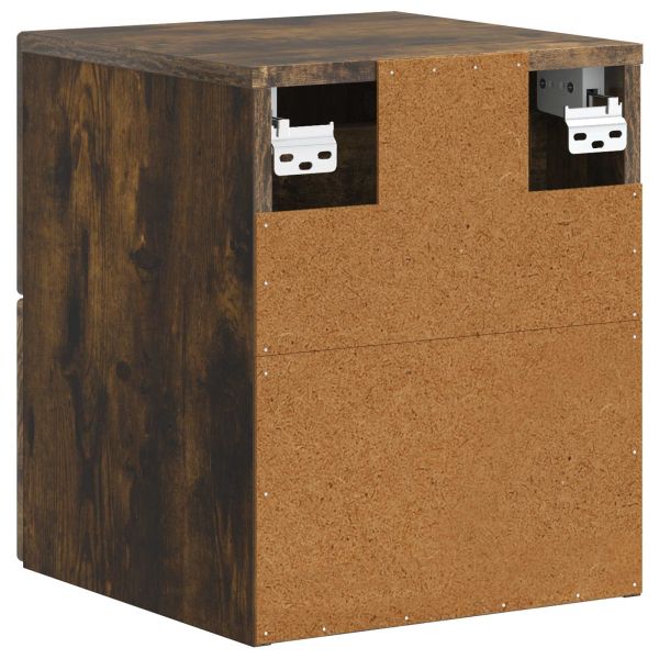 Спален шкаф с монтаж на стена Опушен дъб 34,5 x 33 x 40 см
