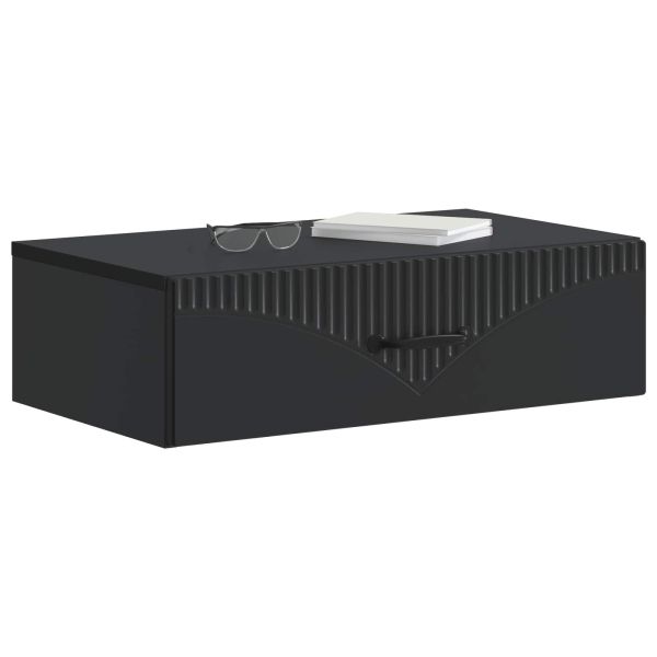 Стенен страничен масичка Черно 59 x 34,5 x 17 см