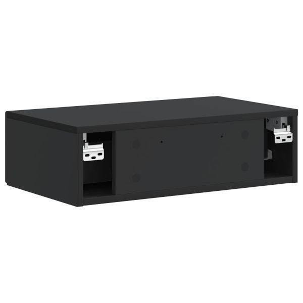 Стенен страничен масичка Черно 59 x 34,5 x 17 см