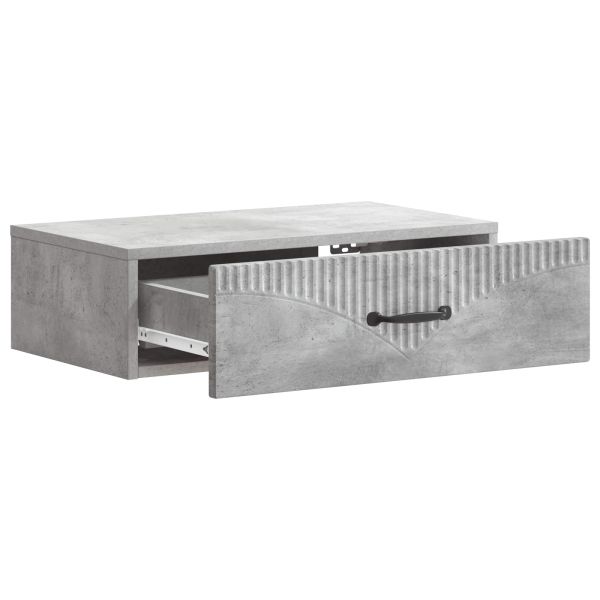 Стенен страничен масичка Бетонно сиво 59 x 34,5 x 17 см