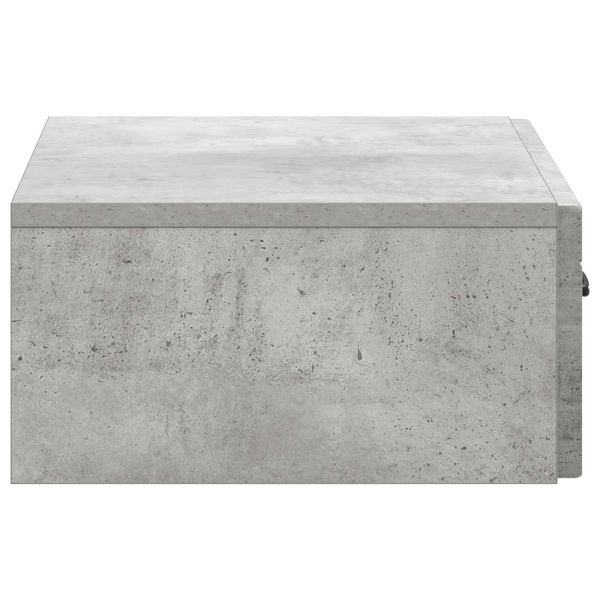 Стенен страничен масичка Бетонно сиво 59 x 34,5 x 17 см