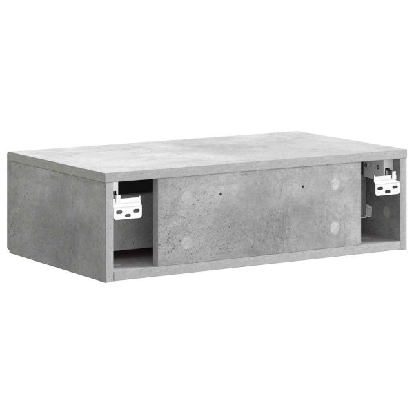 Стенен страничен масичка Бетонно сиво 59 x 34,5 x 17 см