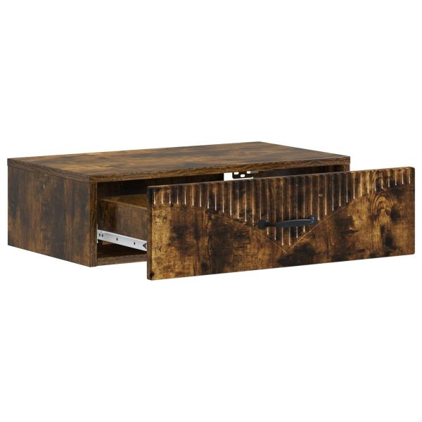 Стенен страничен масичка Опушен дъб 59 x 34,5 x 17 см