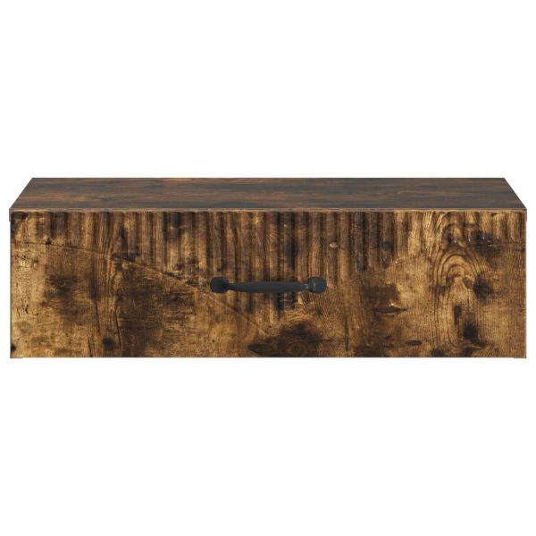 Стенен страничен масичка Опушен дъб 59 x 34,5 x 17 см