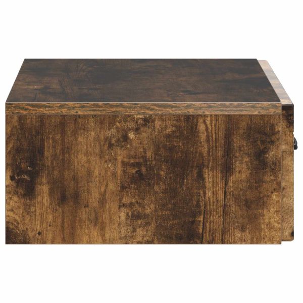 Стенен страничен масичка Опушен дъб 59 x 34,5 x 17 см