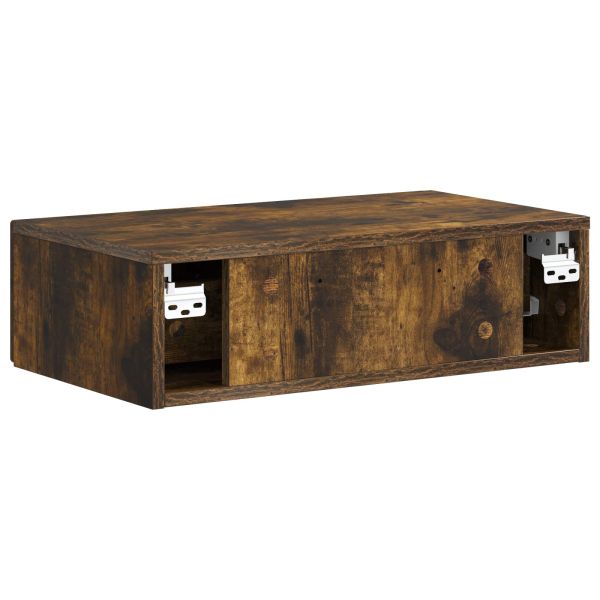 Стенен страничен масичка Опушен дъб 59 x 34,5 x 17 см