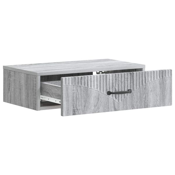 Стенен страничен масичка Сива сонома 59 x 34,5 x 17 см