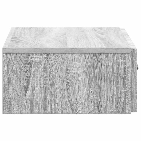 Стенен страничен масичка Сива сонома 59 x 34,5 x 17 см