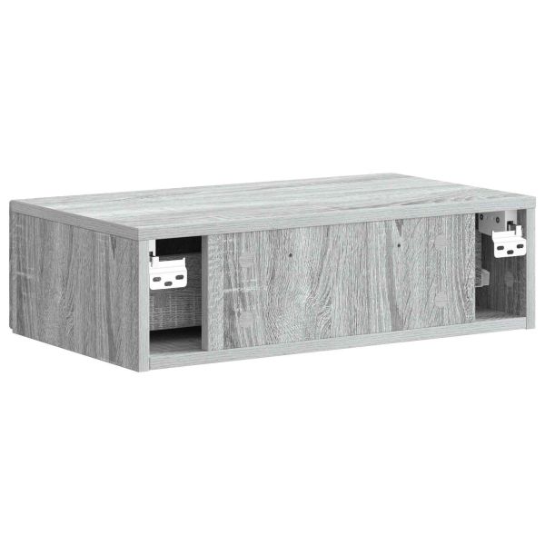 Стенен страничен масичка Сива сонома 59 x 34,5 x 17 см