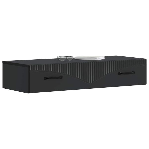 Стенен страничен масичка Черно 87,5 x 34,5 x 17 см