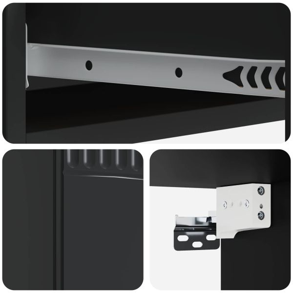 Стенен страничен масичка Черно 87,5 x 34,5 x 17 см