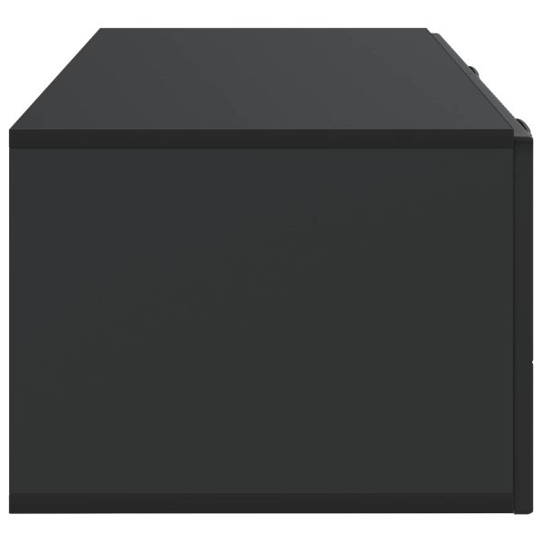 Стенно монтиран ТВ шкаф Черно 78,5 x 41 x 30 см