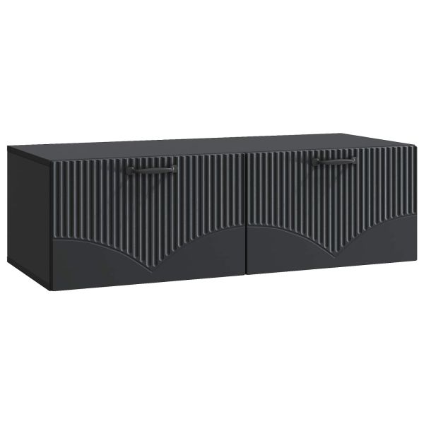 Стенно монтиран ТВ шкаф Черно 98 x 41 x 30 см