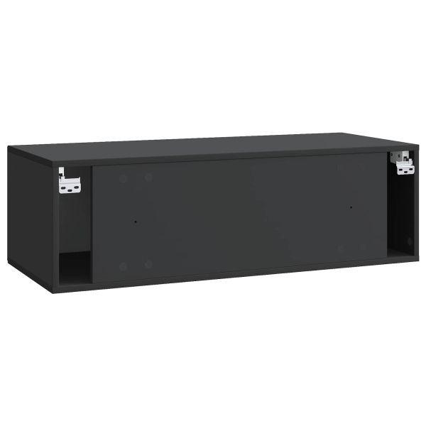 Стенно монтиран ТВ шкаф Черно 98 x 41 x 30 см