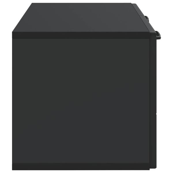 Стенно монтиран ТВ шкаф Черно 59,5 x 31 x 30 см