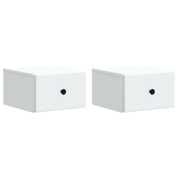 Спален шкаф с монтаж на стена 2 pcs Бяло 34,5 x 33 x 20 см