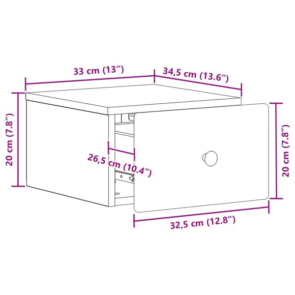 Спален шкаф с монтаж на стена 2 pcs Бяло 34,5 x 33 x 20 см