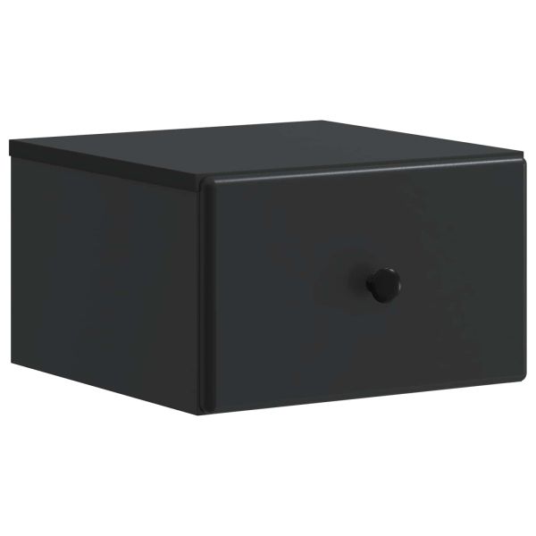 Спален шкаф с монтаж на стена Черно 34,5 x 33 x 20 см