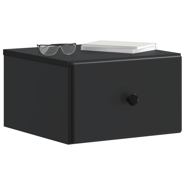 Спален шкаф с монтаж на стена 2 pcs Черно 34,5 x 33 x 20 см