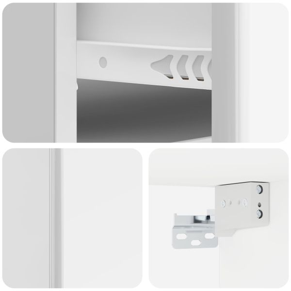 Спален шкаф с монтаж на стена 2 pcs Бял гланц 34,5 x 33 x 20 см