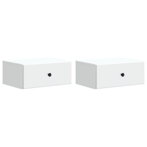 Спален шкаф с монтаж на стена 2 pcs Бяло 49 x 34,5 x 20 см
