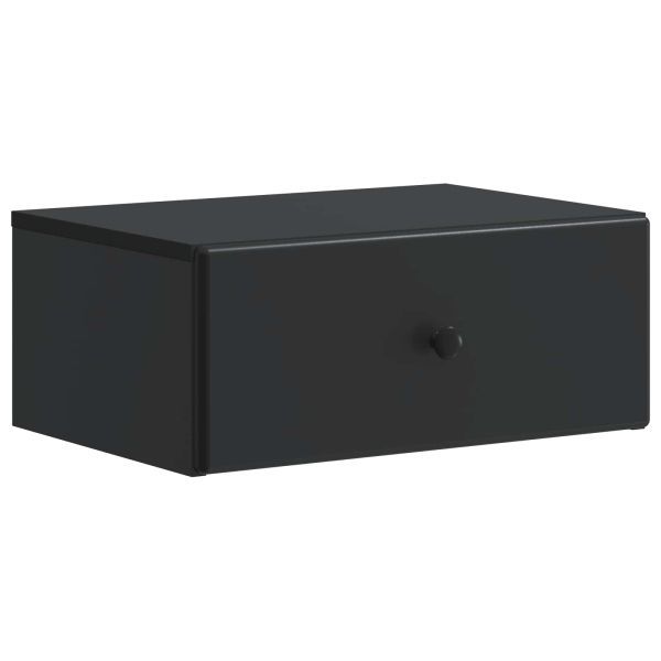 Спален шкаф с монтаж на стена Черно 49 x 34,5 x 20 см