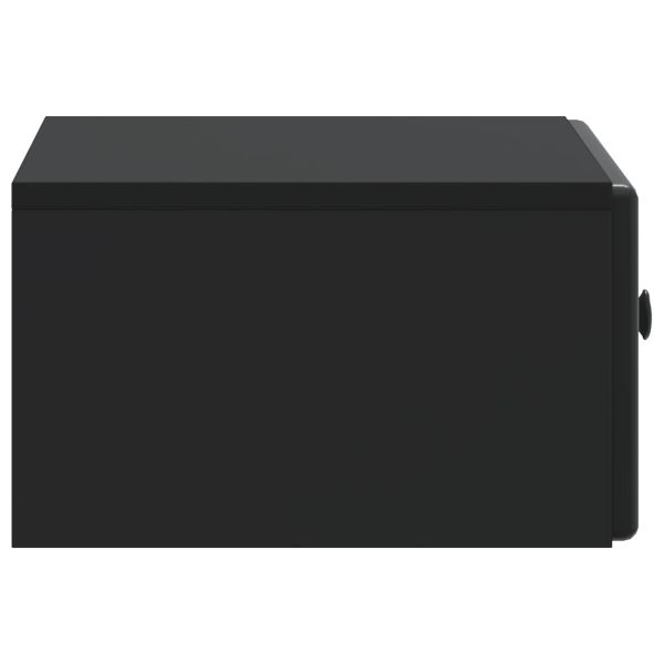 Спален шкаф с монтаж на стена 2 pcs Черно 49 x 34,5 x 20 см