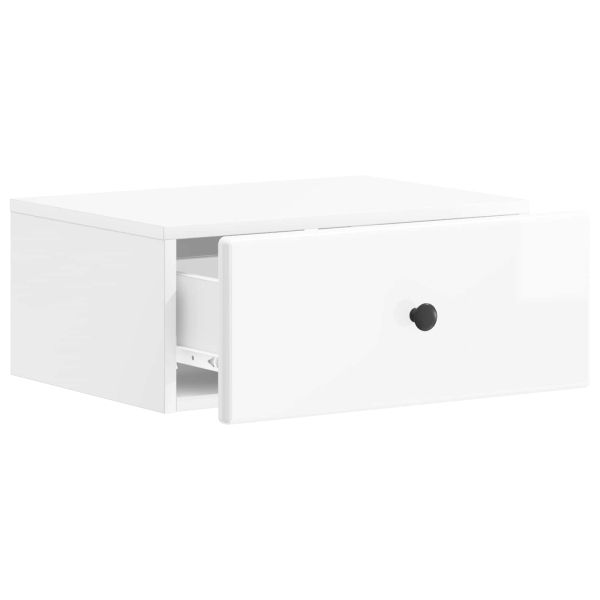 Спален шкаф с монтаж на стена Бял гланц 49 x 34,5 x 20 см