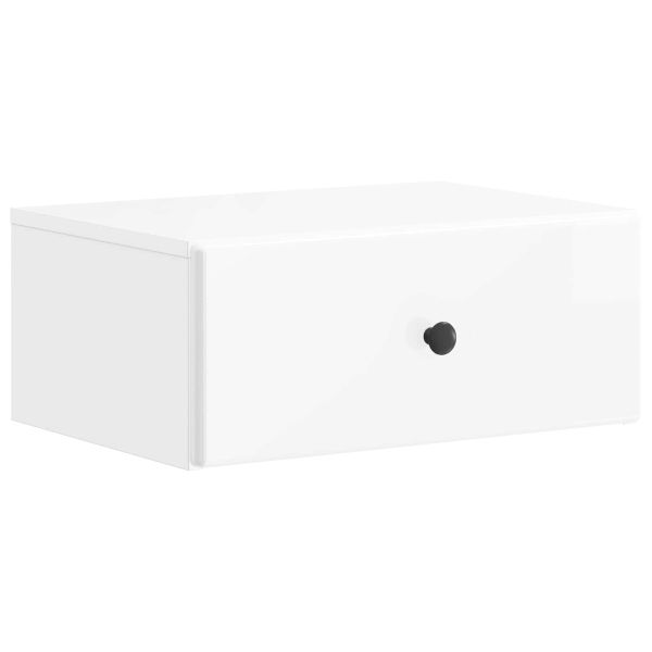 Спален шкаф с монтаж на стена 2 pcs Бял гланц 49 x 34,5 x 20 см